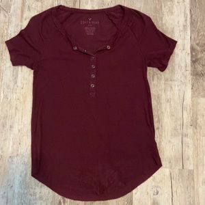 American Eagle Soft and Sexy ribbed button top